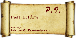 Pedl Illés névjegykártya